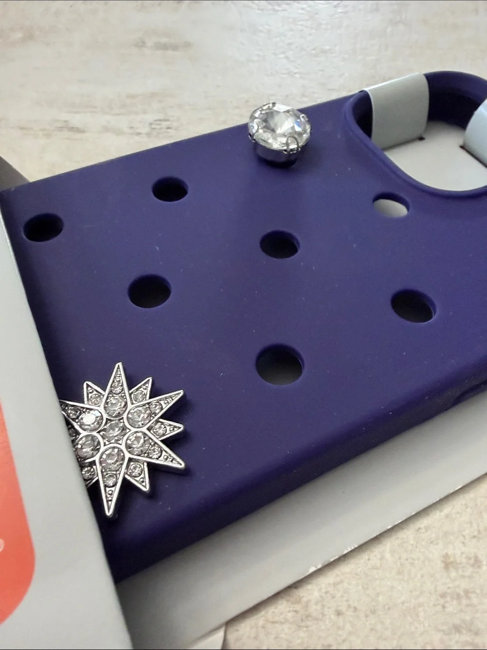heyday Deep Purple Phone Pop-In Case with Charm Holes for iPhone 16 Pro Max